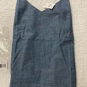J crew denim spaghetti strap top size 14 NWT